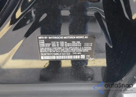 2019 BMW X3 Sdrive30I from USA, damaged, VIN 5UXTR7C58KLF32733